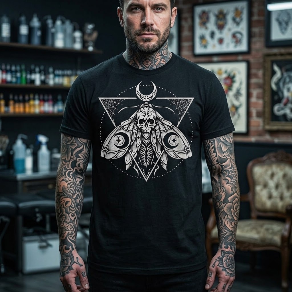 Précommande t-shirt Skull moth- SB clothing
