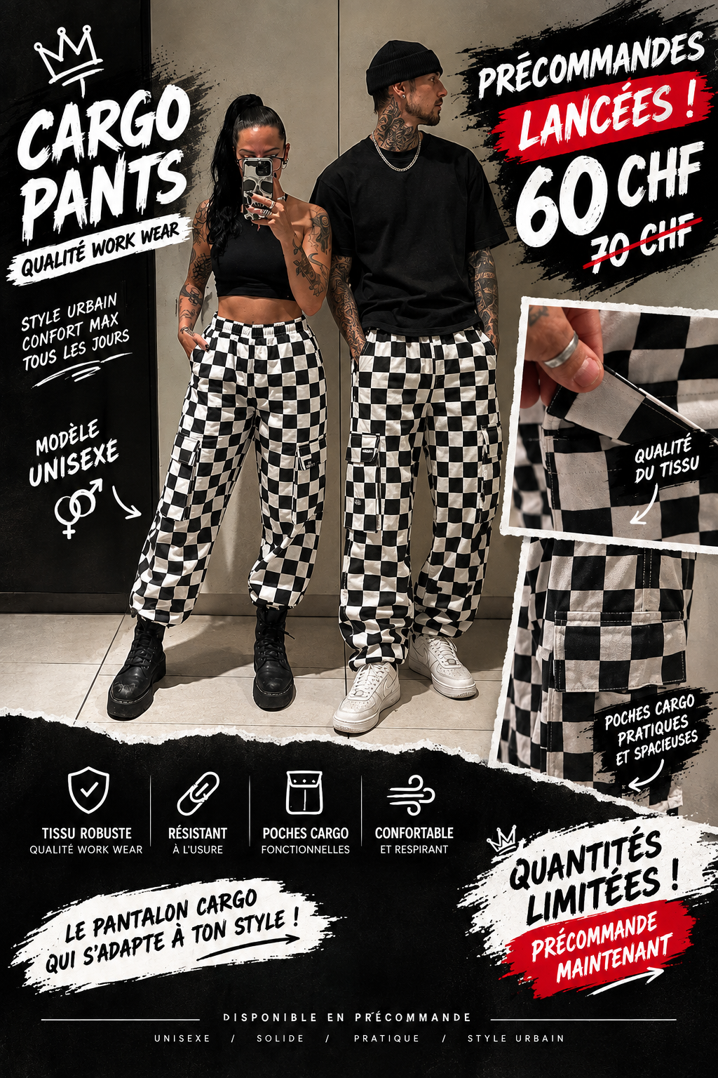 Pantalon Cargo Carte — SB clothing