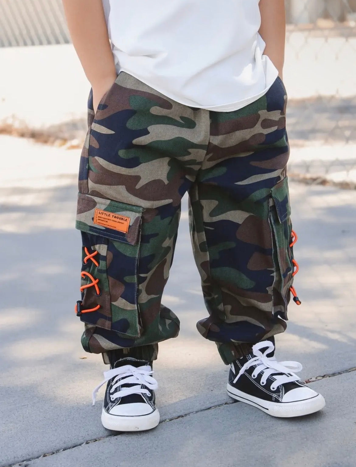 Pantalon cargo camo