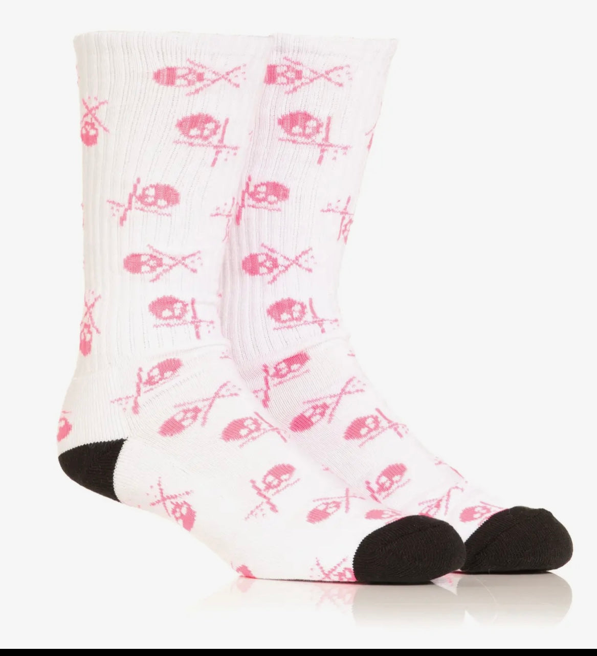 Chaussettes Skull rose