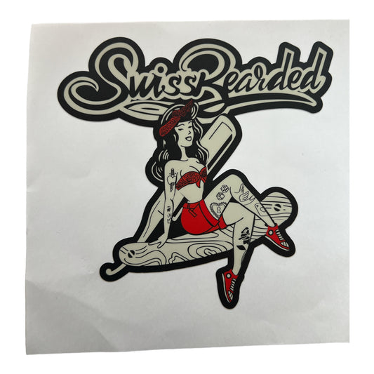 Autocollant - Swissbearded pin-up