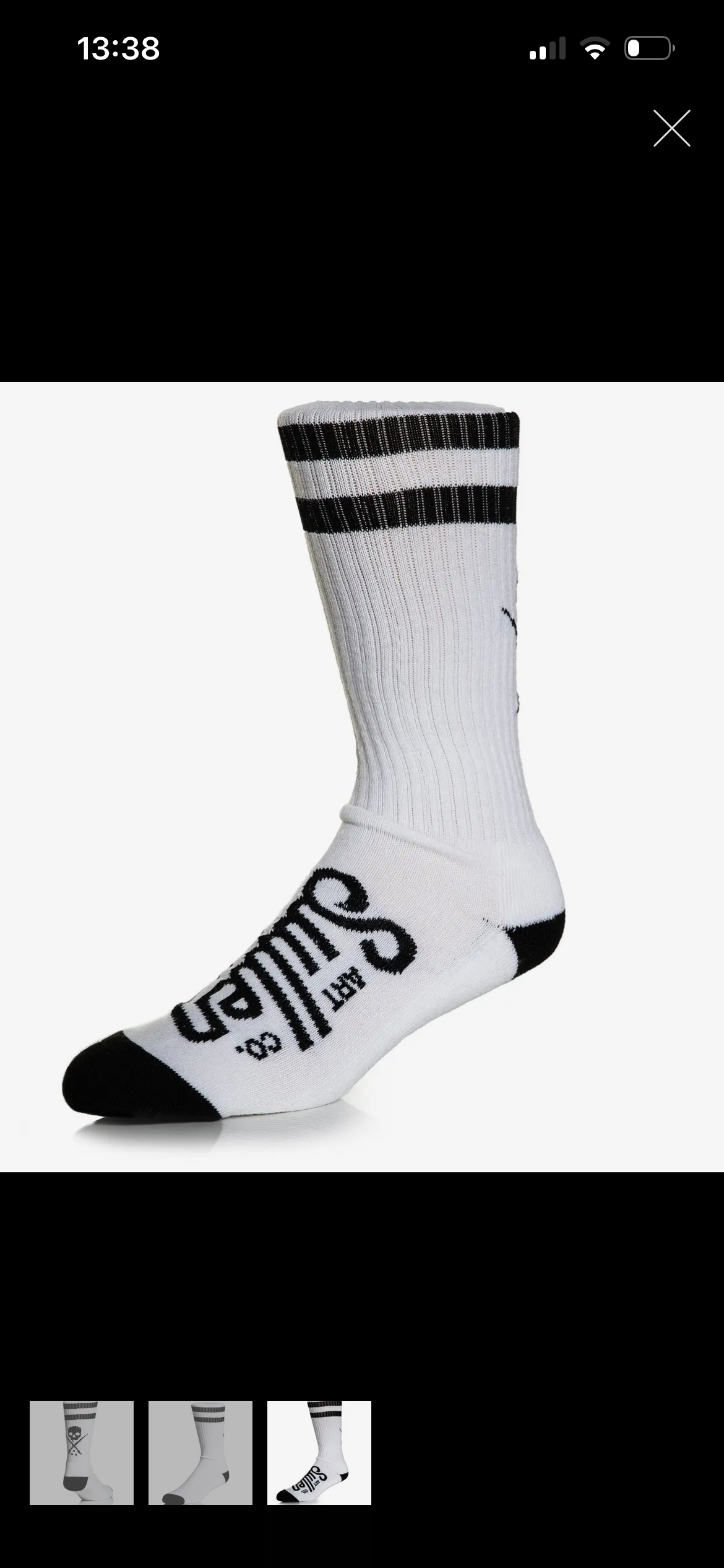 Chaussettes blanches et noir