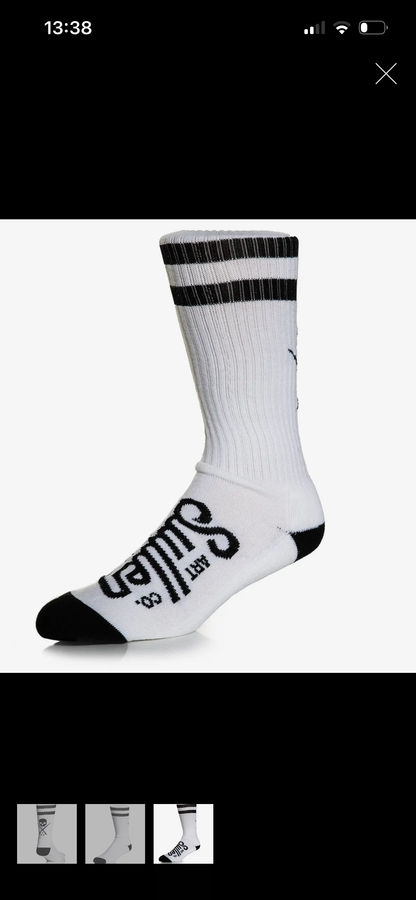Chaussettes blanches et noir